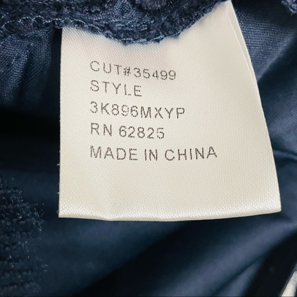 Tadashi Shoji Petite Embroidered Lace Navy Sheath Dress - Picture 4 of 6